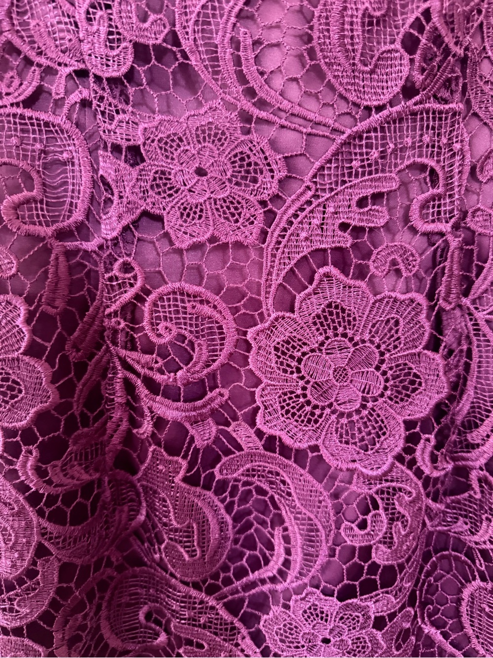 Adrianna Papell Plum Floral Lace Sheath Dress - Picture 2 of 8
